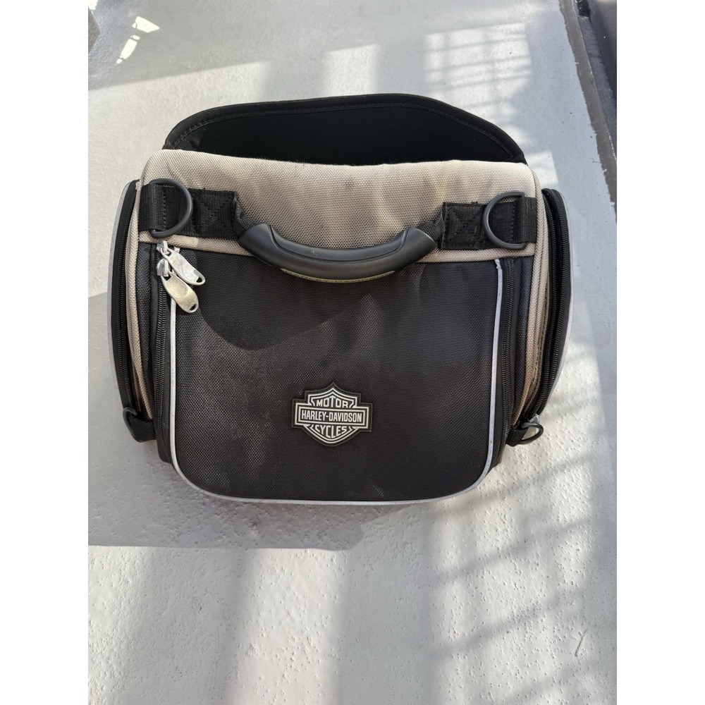 Harley-Davidson Motorcycle Travel Bag with Rain Cover – Black/Beige